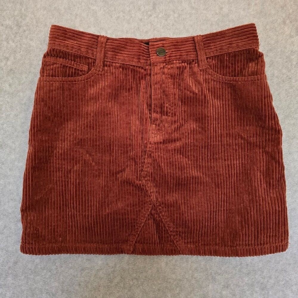 Sanctuary Womens Size 2 Academia Y2K Corduroy Mini Skirt Burnt Orange Preppy